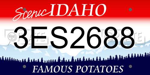3ES2688 Idaho License Plate