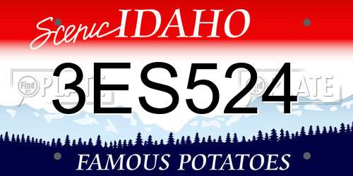 3ES524 Idaho License Plate