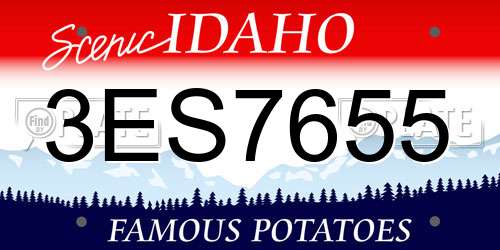 3ES7655 Idaho License Plate
