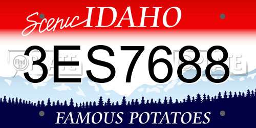 3ES7688 Idaho License Plate