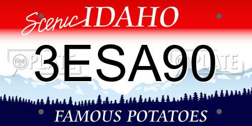 3ESA90 Idaho License Plate