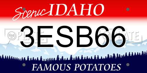 3ESB66 Idaho License Plate