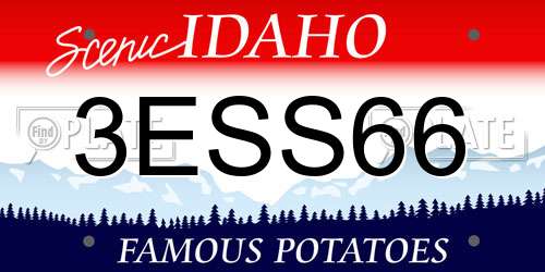 3ESS66 Idaho License Plate