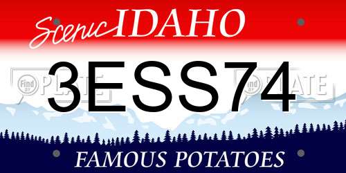 3ESS74 Idaho License Plate