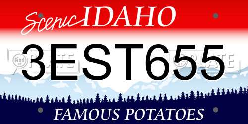 3EST655 Idaho License Plate