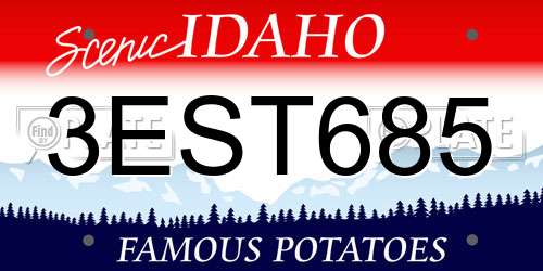 3EST685 Idaho License Plate