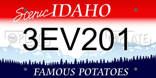 3EV201 Idaho License Plate