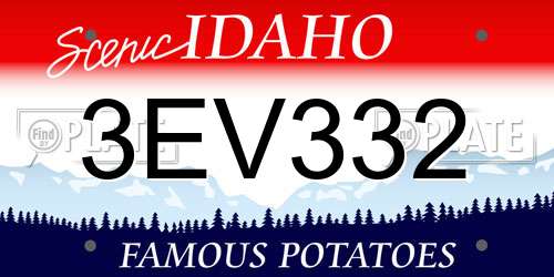 3EV332 Idaho License Plate