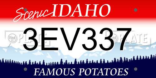3EV337 Idaho License Plate