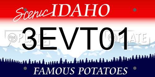 3EVT01 Idaho License Plate