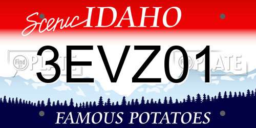 3EVZ01 Idaho License Plate