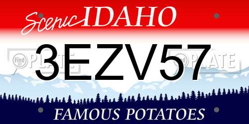 3EZV57 Idaho License Plate