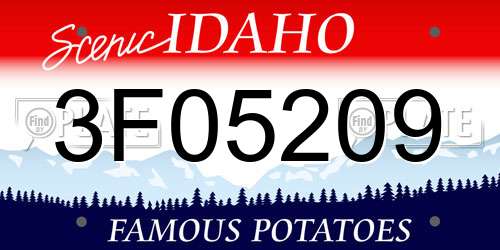 3F05209 Idaho License Plate