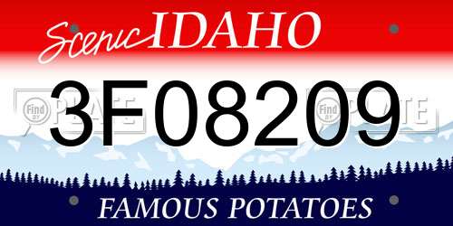 3F08209 Idaho License Plate
