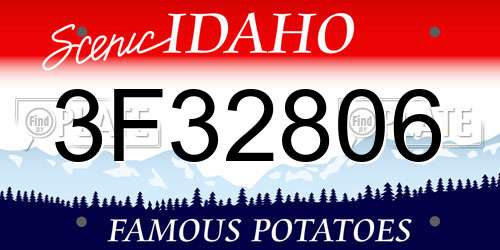 3F32806 Idaho License Plate