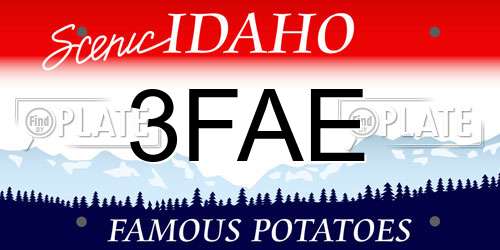 3FAE Idaho License Plate