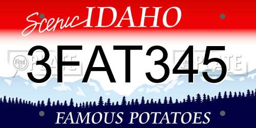 3FAT345 Idaho License Plate