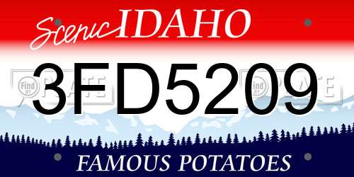 3FD5209 Idaho License Plate