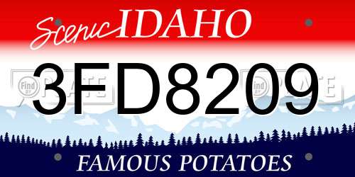 3FD8209 Idaho License Plate