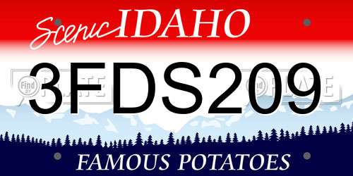 3FDS209 Idaho License Plate