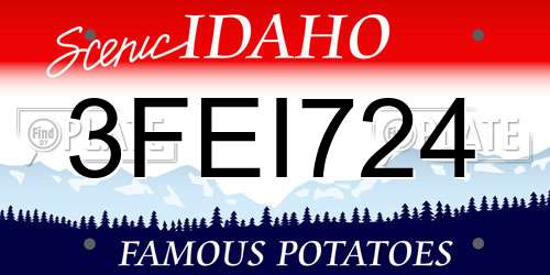 3FEI724 Idaho License Plate