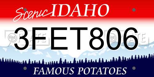 3FET806 Idaho License Plate