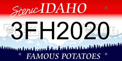 3FH2020 Idaho License Plate