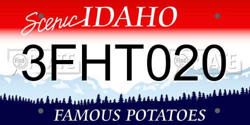 3FHT020 Idaho License Plate