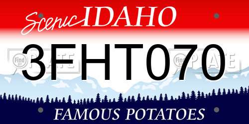 3FHT070 Idaho License Plate