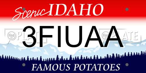 3FIUAA Idaho License Plate