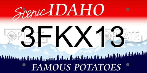 3FKX13 Idaho License Plate