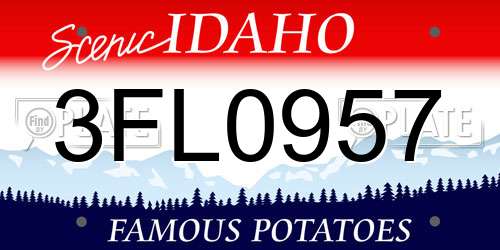 3FL0957 Idaho License Plate
