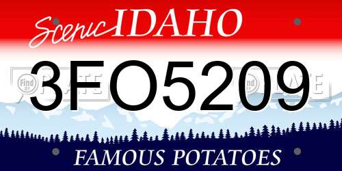3FO5209 Idaho License Plate