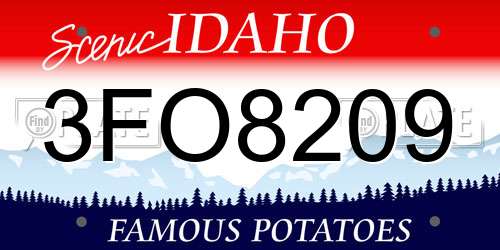 3FO8209 Idaho License Plate