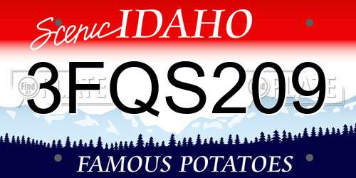 3FQS209 Idaho License Plate