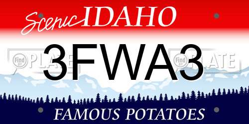 3FWA3 Idaho License Plate