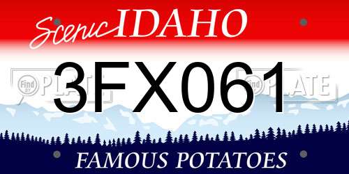 3FX061 Idaho License Plate