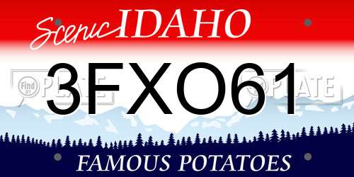 3FXO61 Idaho License Plate