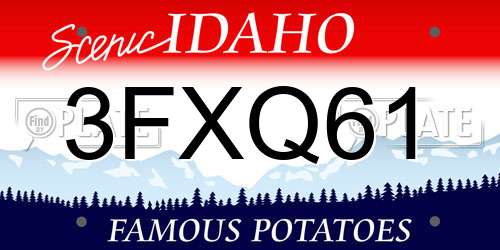 3FXQ61 Idaho License Plate