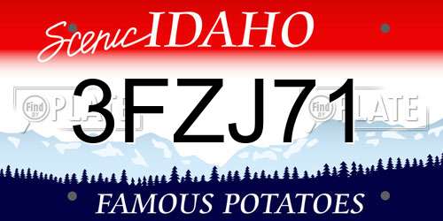 3FZJ71 Idaho License Plate