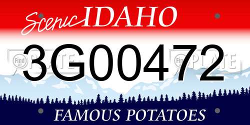 3G00472 Idaho License Plate
