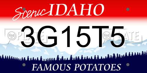 3G15T5 Idaho License Plate