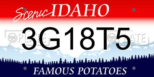 3G18T5 Idaho License Plate