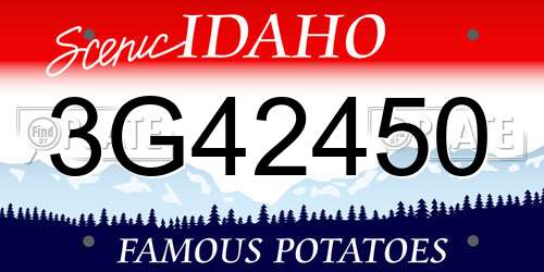 3G42450 Idaho License Plate