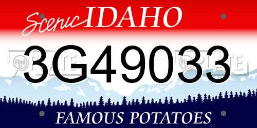 3G49033 Idaho License Plate