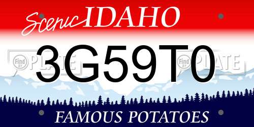3G59T0 Idaho License Plate