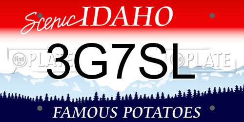 3G7SL Idaho License Plate