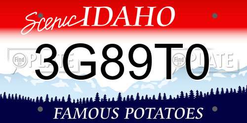 3G89T0 Idaho License Plate