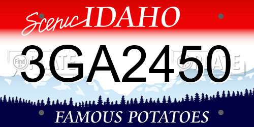 3GA2450 Idaho License Plate