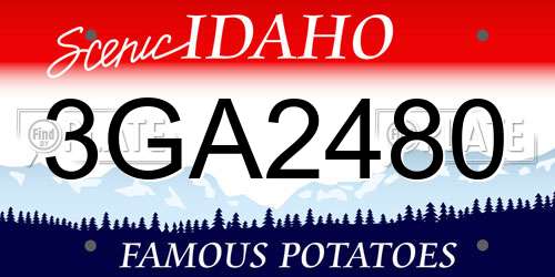 3GA2480 Idaho License Plate